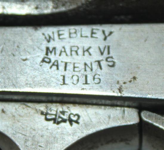 A Webley Mark VI 1916 revolver,